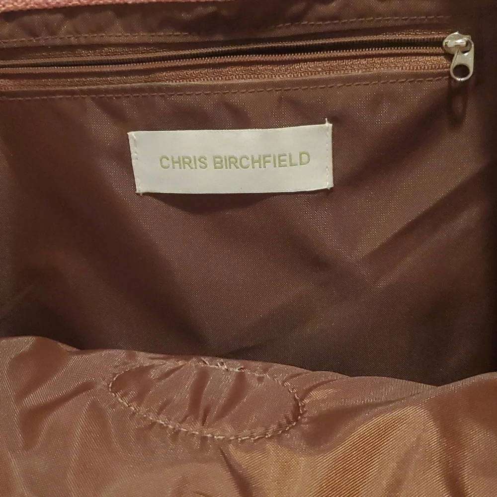 Chris Birchfield Canvas with leather trim tote